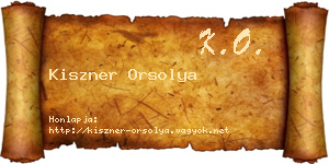 Kiszner Orsolya névjegykártya